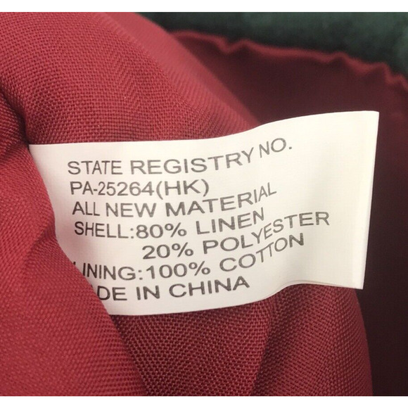 Advance Concept Ltd Christmas Stocking Burlap Green Red Felt Star Lined Country - Picture 5 of 6